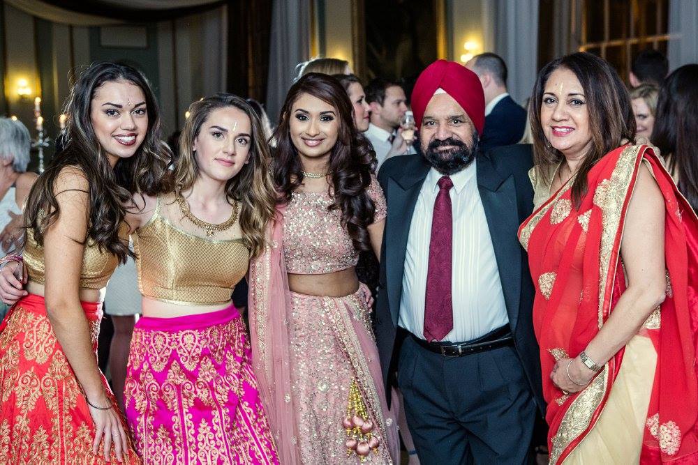 Appy with her family at her wedding