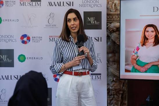 Dr. Farah Ahmed speaking at Pause Live